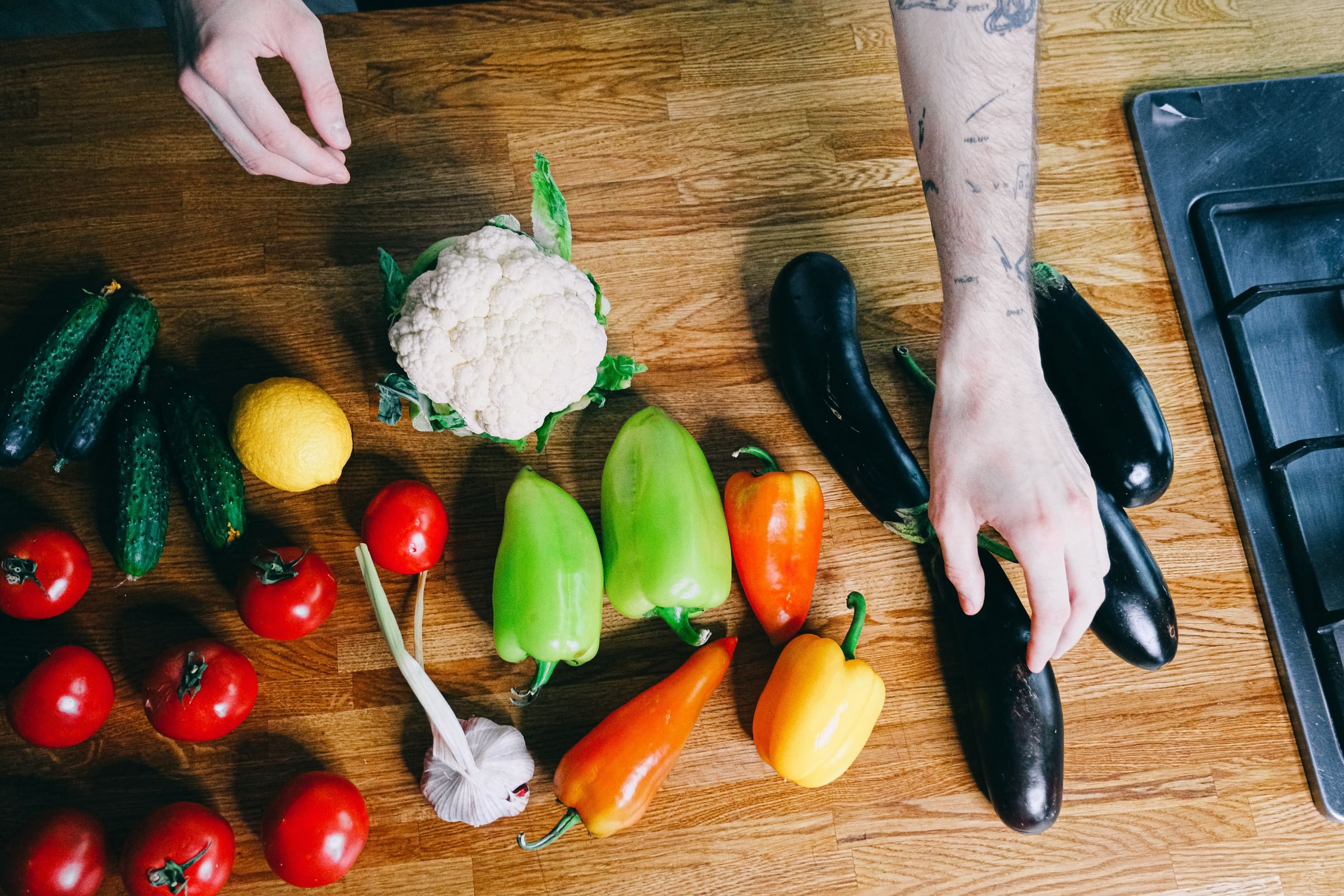 Des légumes frais et colorés prêts à cuisiner